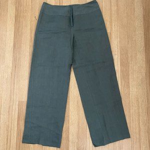 WILL SMITH 100% Linen Green Lined Trousers Size S